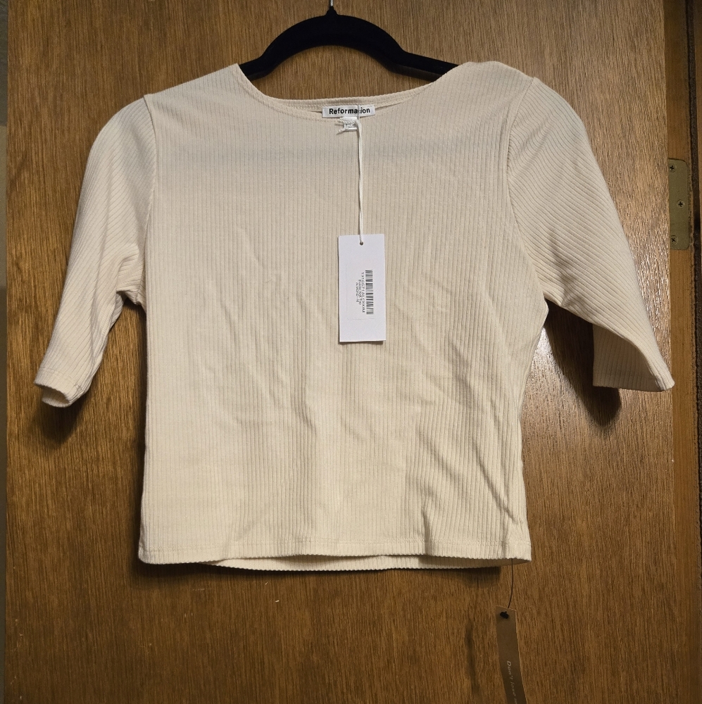 NWT Reformation everet knit top